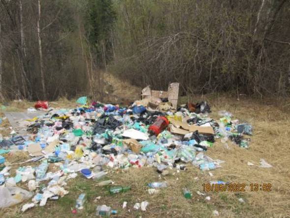 В Бурятии бизнесмен вывалил гору мусора у ручья 