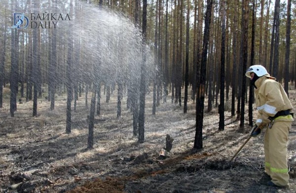 Лесной пожар в Бурятии тушили 20 человек