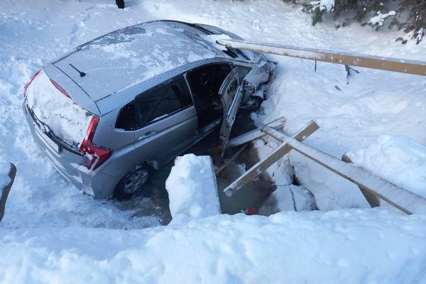 В Бурятии «Хонда Фит» слетела в ручей | Байкал Daily - Новости Бурятии ...