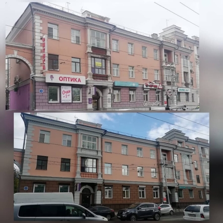 Здания в центре Иркутска очищают от рекламы 