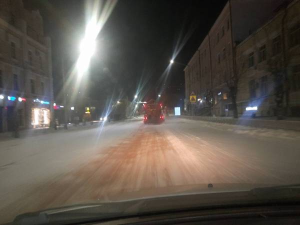 В Улан-Удэ за одну ночь подсыпали целых 60 городских улиц
