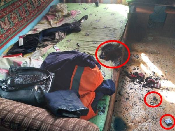 В Забайкалье на пожаре пострадала курильщица, уснувшая на диване