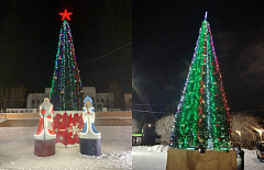 В парках Улан-Удэ установили новогодние ёлки