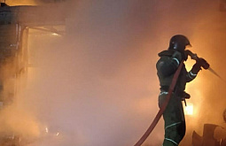 В Приангарье сгорел строящийся дом с баней и курятником