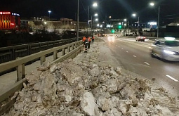 За выходные из Улан-Удэ вывезли тысячи кубометров снега