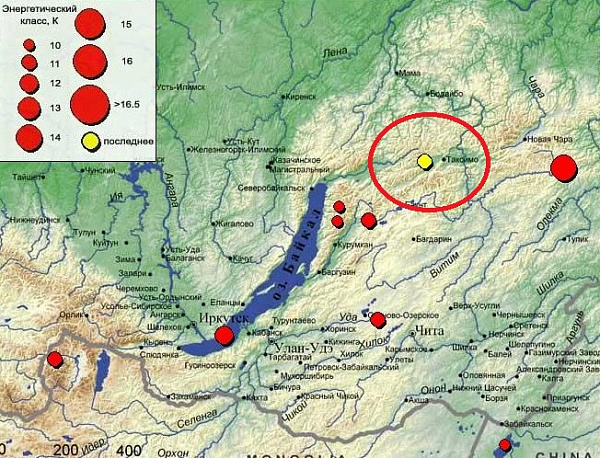 Землетрясение произошло в Муйском районе Бурятии