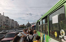 В центре Улан-Удэ сломался трамвай