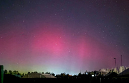 Над Бурятией сияло северное сияние