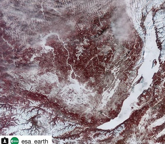 Европейцы восторгаются снимком Байкала из космоса