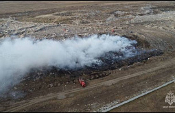 В Забайкалье свалка горела на площади 500 квадратных метров