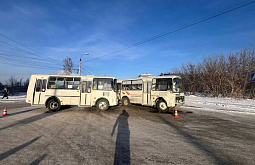 В Иркутске столкнулись два автобуса 